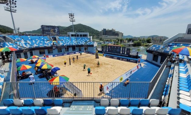 Ganda Voli Pantai Putra Indonesia Tekuk Australia Di AVC Qatar