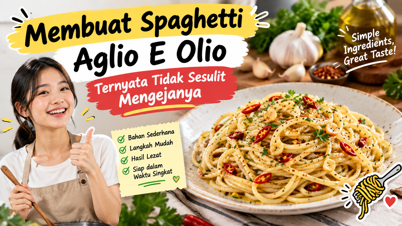 Membuat Spaghetti Aglio