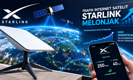 Trafik Internet Satelit Starlink Melonjak 2,3 Kali Di 2026
